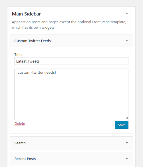 twitter feed examples